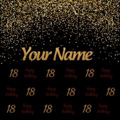 Custom 18 Birthday Photography Scenery Backdrop Step and Repeat Banner Theme Banner IYC-246