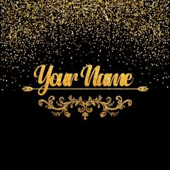 Black Gold Custom Flower Photography Scenery Backdrop Birthday Party Theme Banner IYC-249