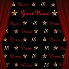 Curtain Star 18 Birthday Photography Scenery Backdrop Step and Repeat Banner Theme Banner IYC-252
