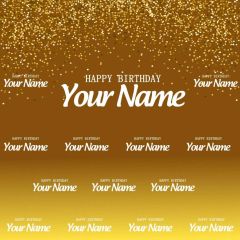 Gold Happy Birthday Custom Photography Scenery Backdrop Step and Repeat Banner Theme Banner IYC-253