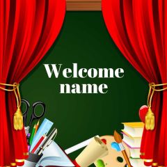 Curtain Welcome Books Pen Photography Scenery Backdrop Birthday Party Theme Banner IYC-255