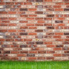 Brick Wall Grass Photography Scenery Backdrop Wall Theme Banner IYC-259