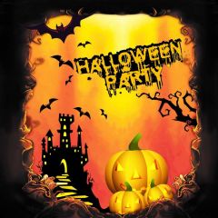 Halloween Party Pumpkin Latern House Bat Photography Scenery Backdrop Halloween Theme Banner IYC-299