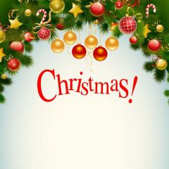 Christmas Tree Balloon Star Photography Scenery Backdrop Christmas Theme Banner IYC-312