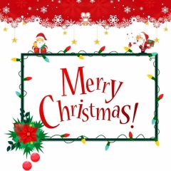 Merry Christmas Santa Claus Snowflake Photography Scenery Backdrop Christmas Theme Banner IYC-314