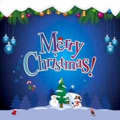 Christmas Snowman Grass Ball Small Bell Photography Scenery Backdrop Christmas Theme Banner IYC-334