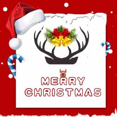 Christmas Small Bell Santa Cap Photography Scenery Backdrop Christmas Theme Banner IYC-336