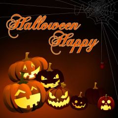 Terror Pumpkin Latern Photography Scenery Backdrop Halloween Theme Banner IYC-341