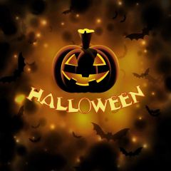 Lantern Star Yellow Darkness Photography Scenery Backdrop Halloween Theme Banner IYC-365