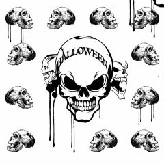 Horrible Skull Photography Scenery Backdrop Halloween Theme Banner IYC-369