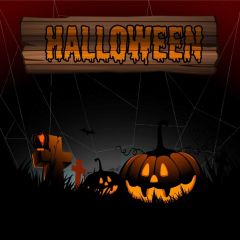 Lantern Cross Wood Darkness Photography Scenery Backdrop Halloween Theme Banner IYC-376