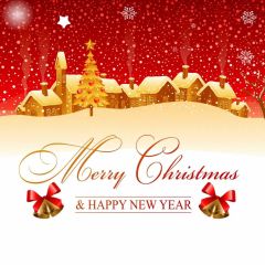 Snow Christmas House Star Photography Scenery Backdrop Christmas Theme Banner IYC-390