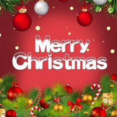 Christmas Ball Bubble Present Photography Scenery Backdrop Christmas Theme Banner IYC-392