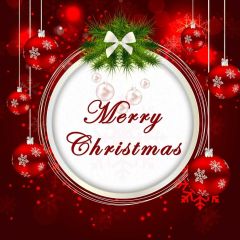 Christmas Ball Circle Photography Scenery Backdrop Christmas Theme Banner IYC-400