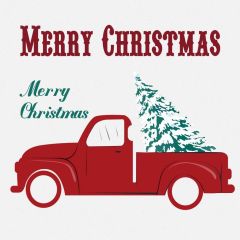Christmas Car Tree Photography Scenery Backdrop Christmas Theme Banner IYC-412