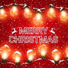 Christmas Bulb Snowflake Photography Scenery Backdrop Christmas Theme Banner IYC-416