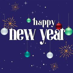 New Year Firework Lantern Sky Photography Scenery Backdrop Festival Celebration Theme Banner IYC-419