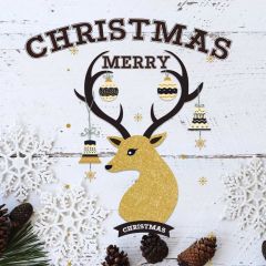 Christmas Deer Tree Snowflake Grass Photography Scenery Backdrop Christmas Theme Banner IYC-427