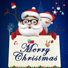 Christmas Santa Claus Snowman Photography Scenery Backdrop Christmas Theme Banner IYC-432