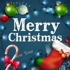 Christmas Sock Ball Small Bell Photography Scenery Backdrop Christmas Theme Banner IYC-434