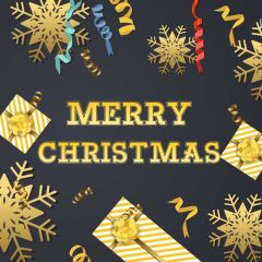 Christmas Present Snowflake Ribbon Photography Scenery Backdrop Christmas Theme Banner IYC-439