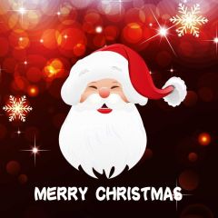 Santa Claus Snowflake Bubble Photography Scenery Backdrop Christmas Theme Banner IYC-445