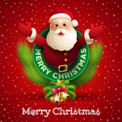 Christmas Santa Claus Small Bell Photography Scenery Backdrop Christmas Theme Banner IYC-447