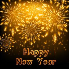 New Year Firework Sky Photography Scenery Backdrop Festival Celebration Theme Banner IYC-448