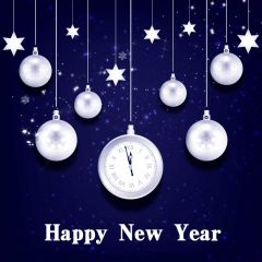 New Year Clock Star Photography Scenery Backdrop Festival Celebration Theme Banner IYC-449