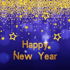 New Year Star Bubble Photography Scenery Backdrop Christmas Theme Banner IYC-451