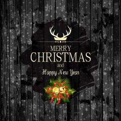 Christmas Small Bell Wood Wall Photography Scenery Backdrop Christmas Theme Banner IYC-453