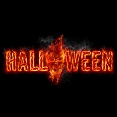 Black Fire Halloween Photography Scenery Backdrop Halloween Theme Banner IYC-471