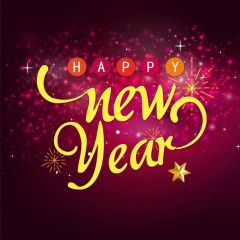 New Year Firework Star Photography Scenery Backdrop Festival Celebration Theme Banner IYC-482