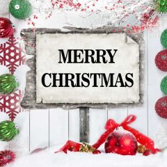 Ball Board White Wall Photography Scenery Backdrop Christmas Theme Banner IYC-623
