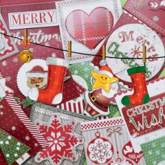 Sock Snowflake Tree Heart Photography Scenery Backdrop Christmas Theme Banner IYC-643
