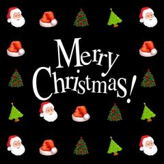 Santa Claus Tree Hat Photography Scenery Backdrop Christmas Theme Banner IYC-680