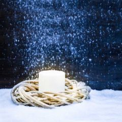 Falling Candle Snow Photography Scenery Backdrop Christmas Theme Banner IYC-694