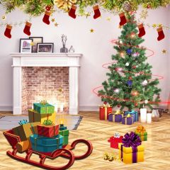 Tree Present Fireplace Sock Photography Scenery Backdrop Christmas Theme Banner IYC-729