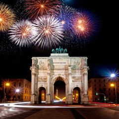 Arch Firework Night Light Photography Scenery Backdrop Festival Celebration Theme Banner IYC-741