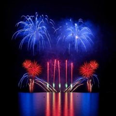 Firework Light Night Photography Scenery Backdrop Festival Celebration Theme Banner IYC-782