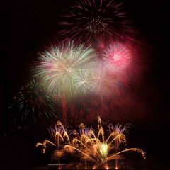 Firework Night Sky Photography Scenery Backdrop Festival Celebration Theme Banner IYC-796