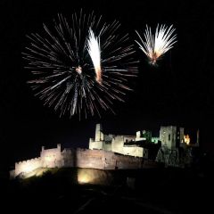 Firework Waste Site Black Photography Scenery Backdrop Festival Celebration Theme Banner IYC-800