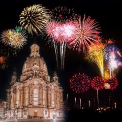 Firework Castle Black Light Photography Scenery Backdrop Festival Celebration Theme Banner IYC-808