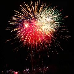 Firework Sky Black Photography Scenery Backdrop Festival Celebration Theme Banner IYC-816