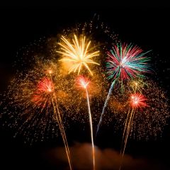 Firework Light Spot Sky Photography Scenery Backdrop Festival Celebration Theme Banner IYC-817