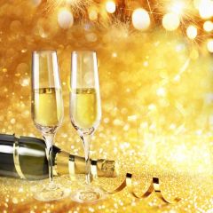 Glasses Wine Yellow Sunshine Photography Scenery Backdrop Festival Celebration Theme Banner IYC-821