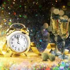 Clock Glass Wine Sunshine Photography Scenery Backdrop Festival Celebration Theme Banner IYC-824