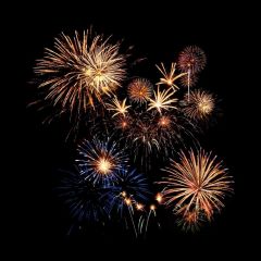 Firework Black Sky Photography Scenery Backdrop Festival Celebration Theme Banner IYC-835