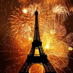 Tower Firework Light Photography Scenery Backdrop Festival Celebration Theme Banner IYC-839