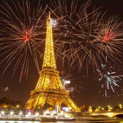 Firework Tower Light Photography Scenery Backdrop Festival Celebration Theme Banner IYC-840